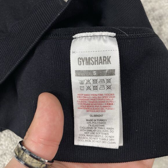 Gymshark Dry Sports Bra Womens Black Activewear Training Gym Workout Size Small - Picture 4 of 4